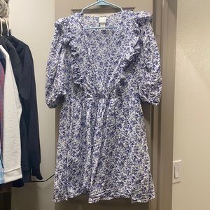 H&M blue floral dress